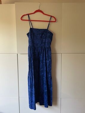 Universal Thread Navy Blue Floral Maxi Dress